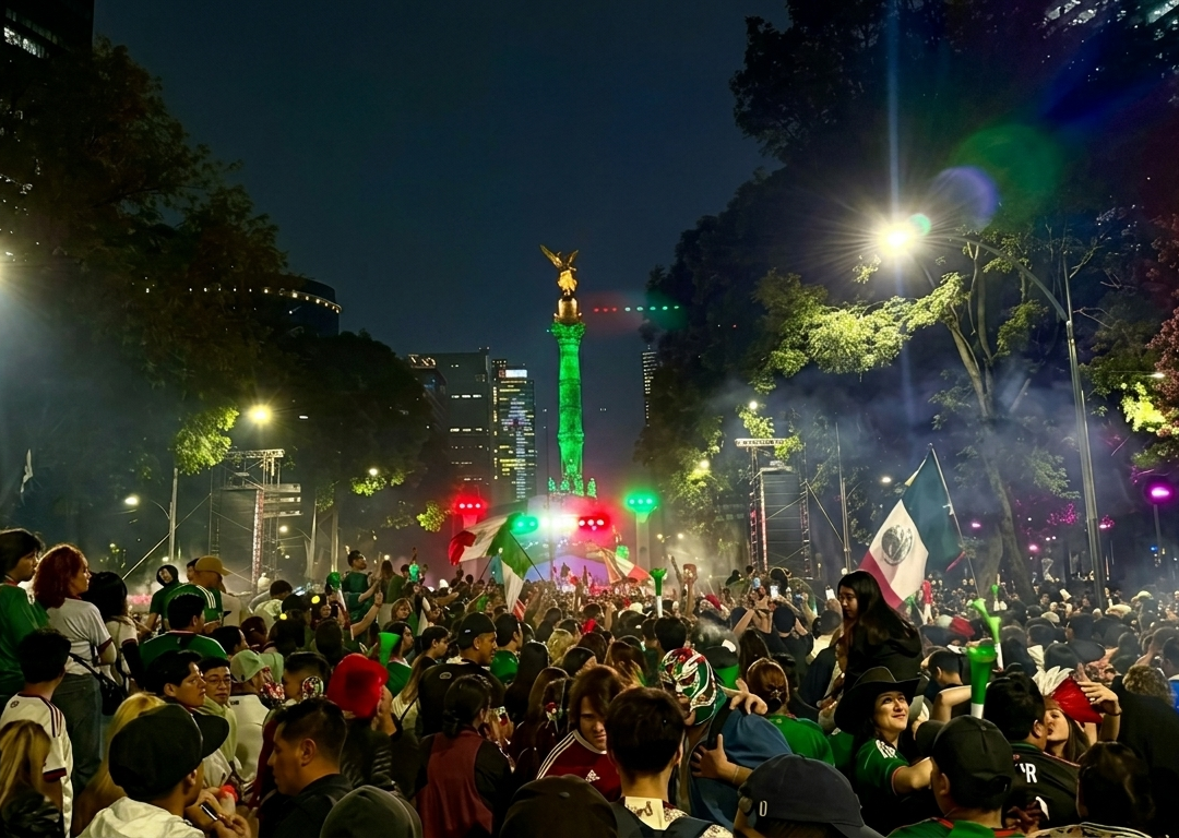 Aficionados Hoy Ángel Independencia México vs Corea